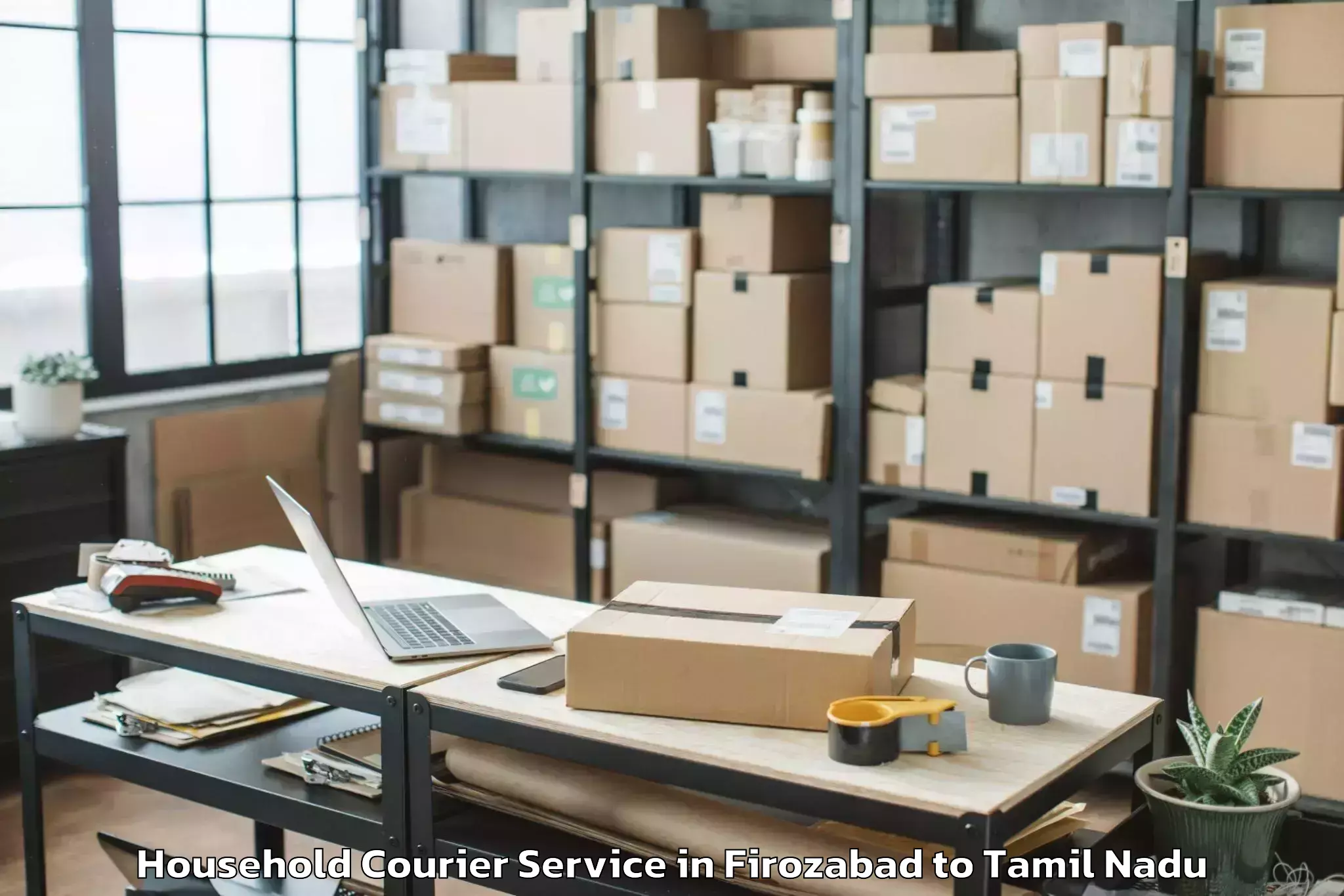 Leading Firozabad to Kattupalli Port Household Courier Provider